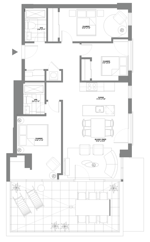 floor plan of the revamped home